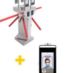 Combo Dvostrana trokraka barijera + Uređaj za prepoznavanje lica 8″ (face recognition device)